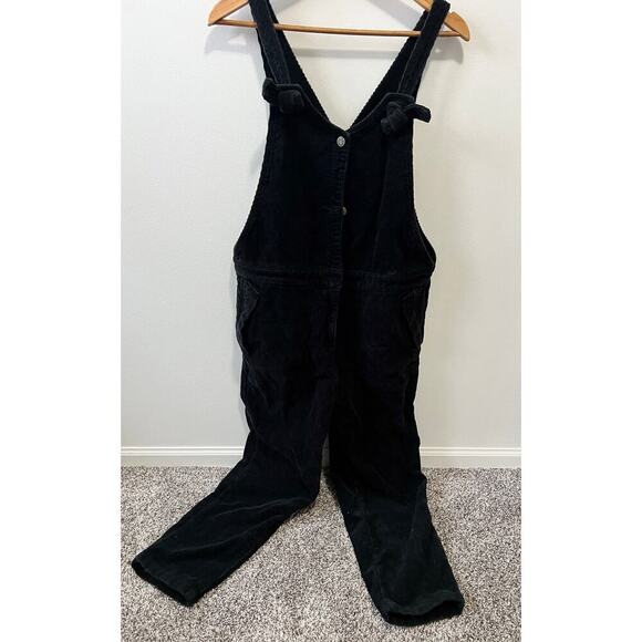 SJYP Pants - SJYP women's black corduroy overalls size small